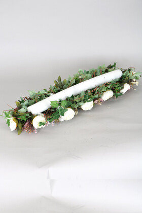 Düğün Nişan Söz Masa Çiçeği Hazır Tag Çiçeği 25 cm x 100 cm Model 2 - 3