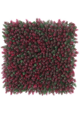 Yapay Çiçek Deposu - Yapay Çamdalı Model Duvar Bitki Kaplaması 50x50 cm Yeşil-Fuşya