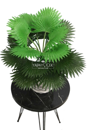 Yapay Çiçek Beton Saksıda18 Dallı Lüx Palmiye Bitkisi 45cm - Thumbnail