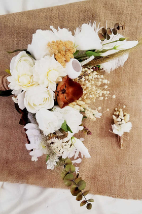 Yapay Çiçek Deposu - Exclusive Serisi Aldonza Gelin Çiçeği 2li Set