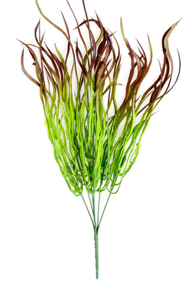 Yapay Çiçek Deposu - Yapay Uzun Su Çiçeği Bitkisi 50 cm Yeşil-Kahve