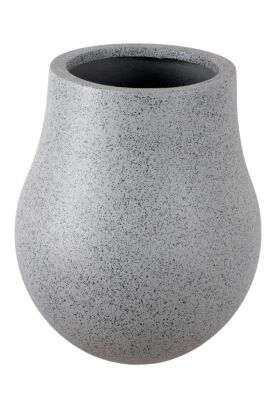 Fiber Stone Saksı Armut Model Beton Dokulu 60 cm Gri-Siyah (Kırılmaz-Çizilmez) - Yapay Çiçek Deposu