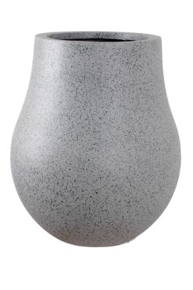 Fiber Stone Saksı Armut Model Beton Dokulu 60 cm Gri-Siyah (Kırılmaz-Çizilmez) - 2