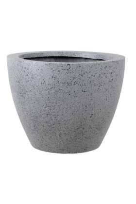Fiber Stone Saksı Konik Model Beton Dokulu 40 cm Gri-Siyah (Kırılmaz-Çizilmez) - 3