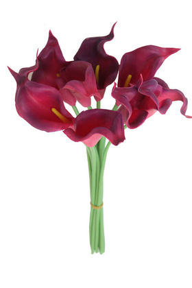 Yapay Çiçek Deposu - Yapay 10lu Kuyruku Islak Gala Çiçeği Demeti Fuşya