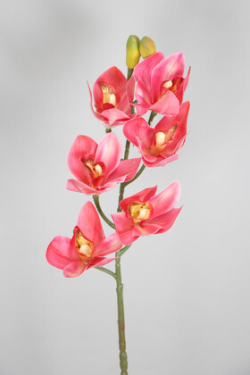 Yapay Islak Dokulu Premium Singapur Orkide Çiçeği 72 cm Fuşya - Thumbnail