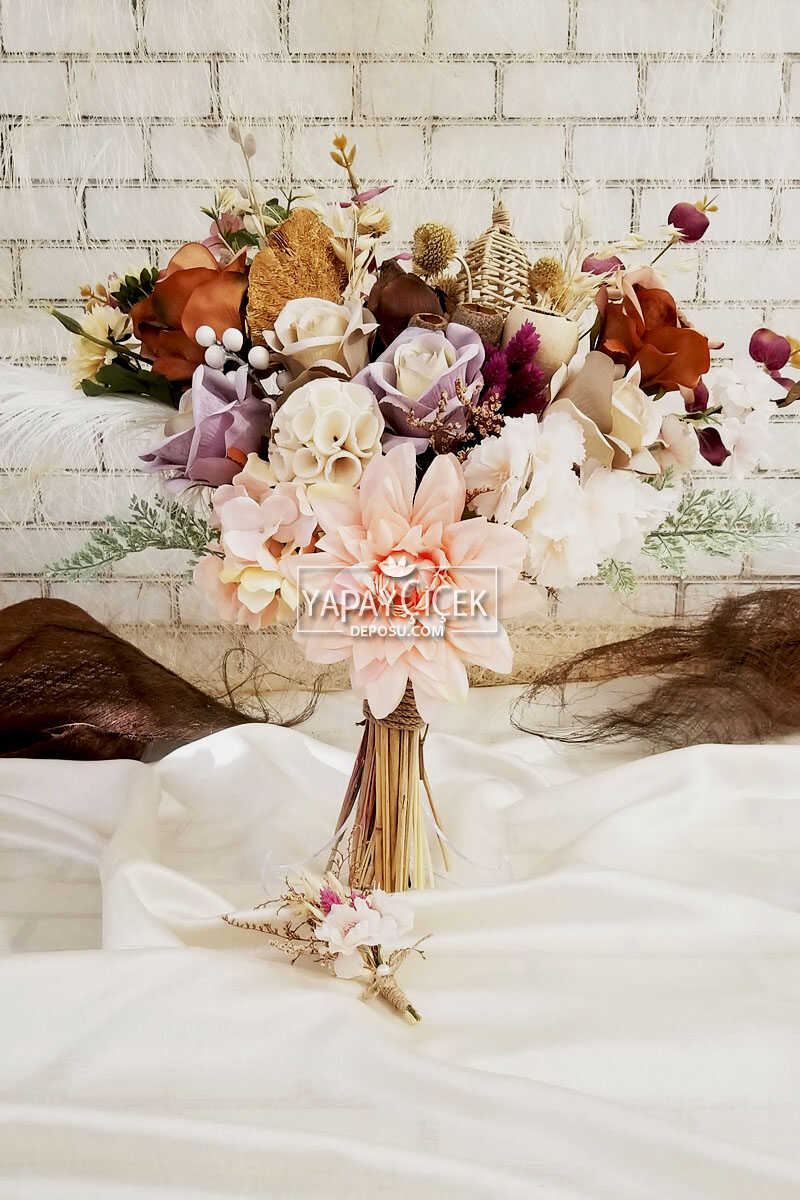 Exclusive Serisi Jasmin Gelin Buketi 2li Set