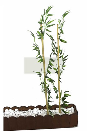 Gerçek Bambu Yapay Yeşil Yapraklı 115 cm - 2