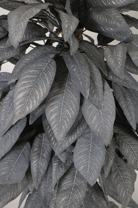 Paslanmaz Çelik Saksıda Gri Yapraklı Yapay Ceviz Ağacı 145 cm - Thumbnail