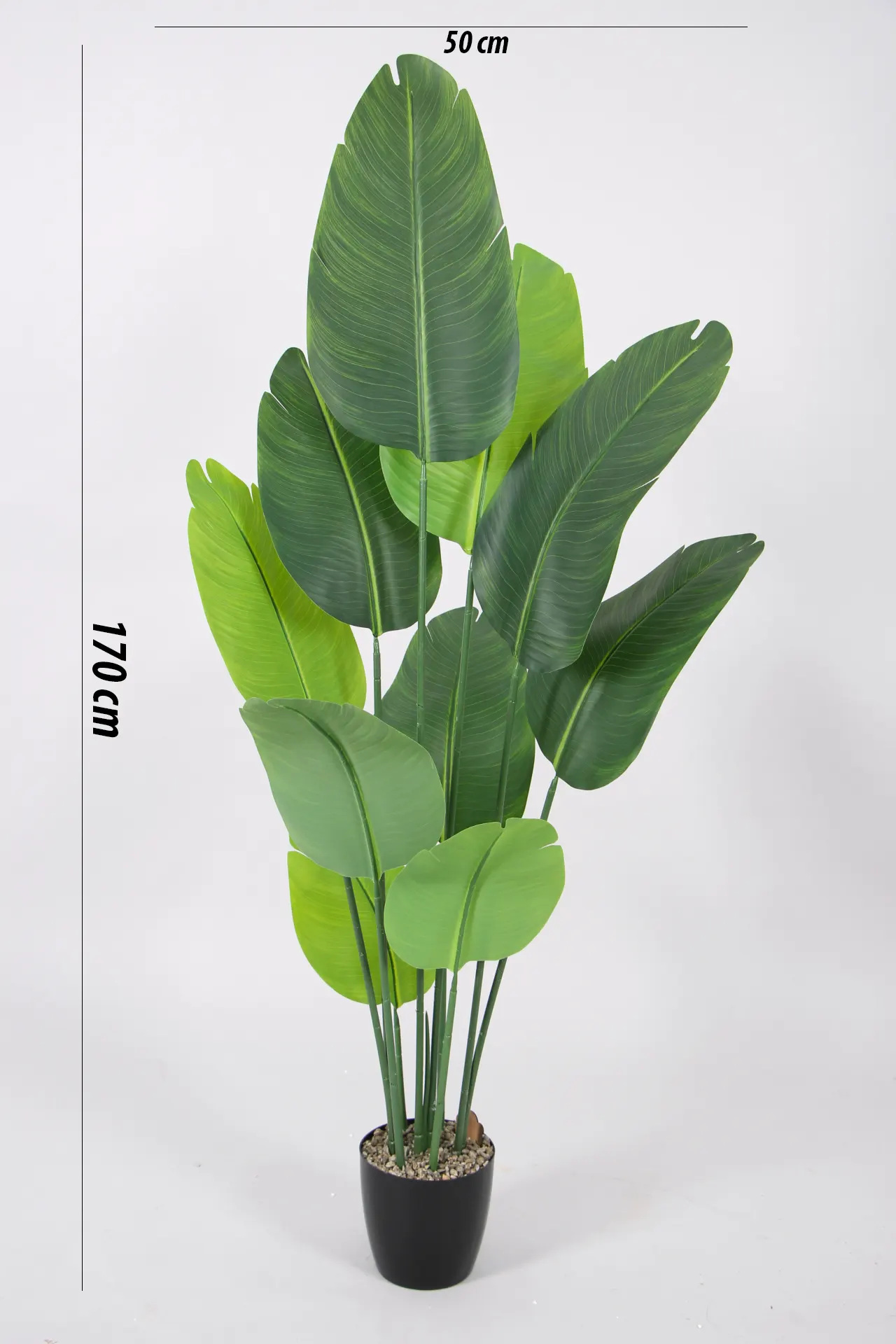 Yapay Ağaç Starliçe Gerçek Dokunuş 10 Dev Yaprak Yeşil 150-160 Cm - 3