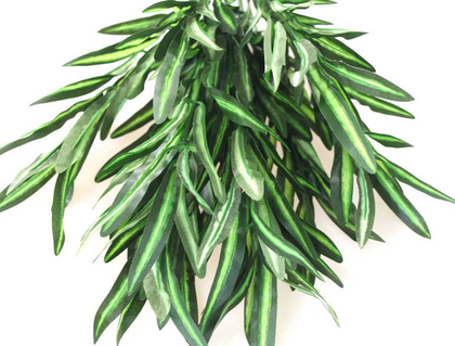 Yapay İnce Yapraklı Kabarık Dekoratif Bitki Yeşil - Thumbnail