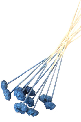 Yapay Çiçek Deposu - 10lu Paras Ped Bleach on Stem 45 cm İndigo Mavi