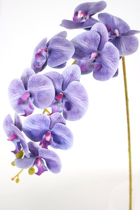 Yapay Çiçek Deposu - Yapay Dal Baskılı Orkide Çiçeği 88 cm Lila