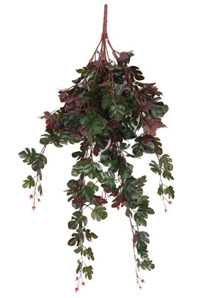 Yapay Çiçek Deposu - Gerçek Dokulu Islak Devetabanı Sarmaşık 85 cm Yeşil Kızıl