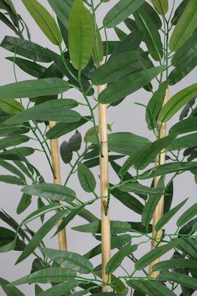 Yapay Bambu Ağacı 120 cm İri Yapraklı Melamin Saksılı Model - Thumbnail