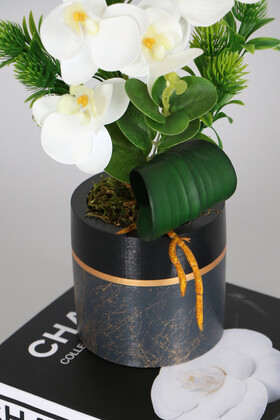 Exclusive Saksıda 7 Kandilli Mini Yapay Islak Orkide Tanzimi 30 cm - Thumbnail