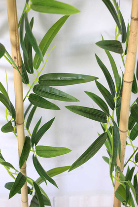 İri Yapraklı 160 cm Yapay 12 Dallı Gerçek Bambu - Thumbnail