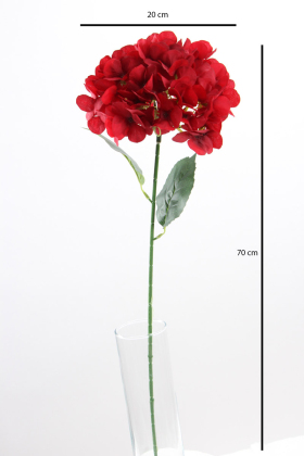 Yapay Koca Kafa Ortanca Dalı 70 cm Kırmızı - 3
