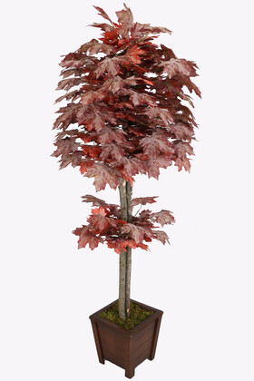 Yapay Ağaç Sonbahar Çınar Ağacı 170 cm Kızıl - Thumbnail