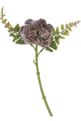 Yapay Çiçek Deposu - Yapay Brokoli Bitkisi Tek Dal 28 cm Çikolata
