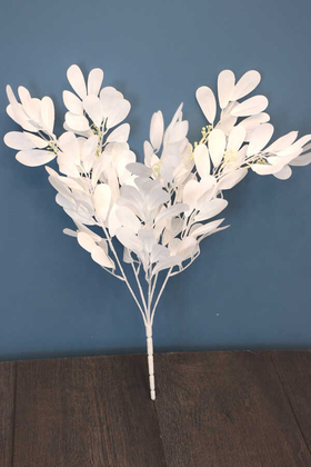 Yapay Çiçek Deposu - Yapay Manzanita Yeşillik Aradal Demeti Beyaz