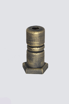 Lüx Ahşap Mini Kuru Çiçek Vazosu Siyah-Gold Eskitme 15 cm - Yapay Çiçek Deposu