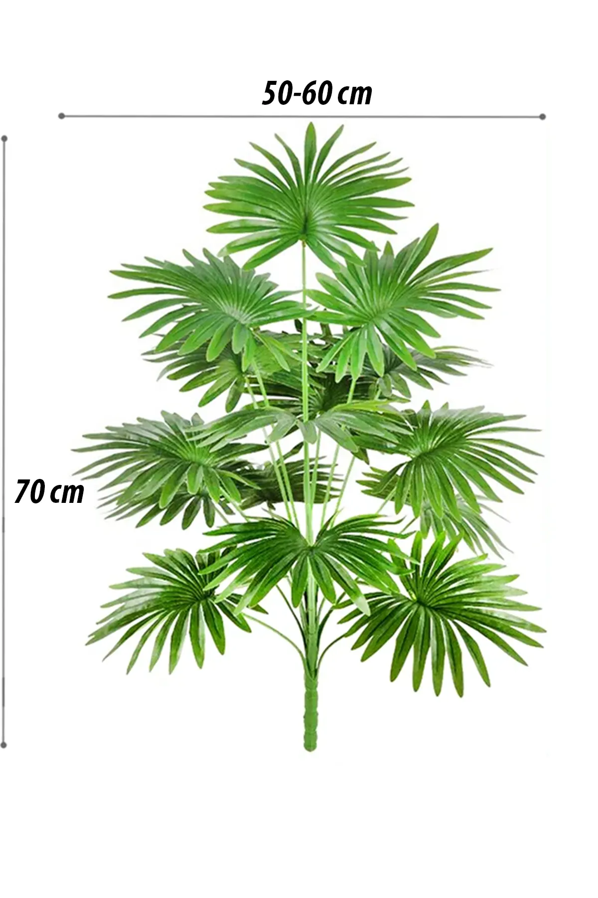 Yapay Lüx 18 Dallı Palmiye Bitkisi 70 Cm Yeşil(saksısız)
