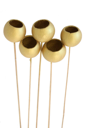 Yapay Çiçek Deposu - Dekoratif Bell Cup 5li Tropic Kabak Bronz