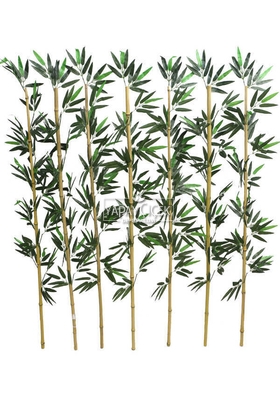 Kumaş Yapraklı Doğal Bambu 135-150 cm (7 Adet) - Yapay Çiçek Deposu