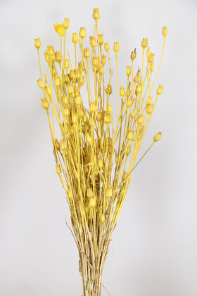 Yapay Çiçek Deposu - Kuru Çiçek Vazo Çiçeği 55 cm Sarı