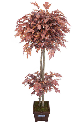 Yapay Çiçek Deposu - Yapay Ağaç Sonbahar Hazan Ağacı Bakır 180cm