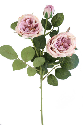 Yapay Çiçek Deposu - Yapay 3lü Lüx Vip Roses Dalı 60 cm Lila