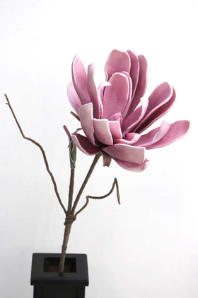 Yapay Çiçek Deposu - Exclusive Tropik İri Çiçekli Egzotik Lateks Dal 105 cm Pembe