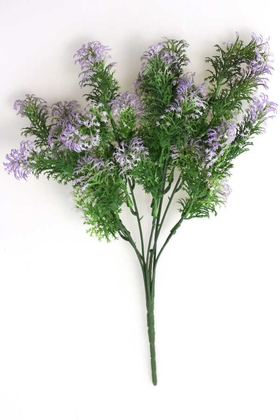 Yapay Çiçek Deposu - Yapay Yeşillik Demeti Kar Küresi Model Lila