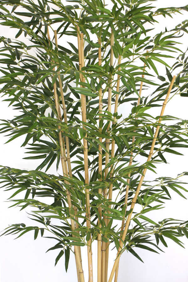 Lüx Saksıda Yapay Bambu Ağacı 160 cm 10 Gövdeli (1.Sınıf Kumaş Yapraklı)