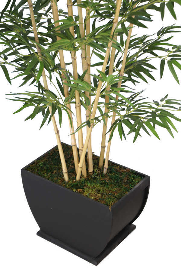 Lüx Saksıda Yapay Bambu Ağacı 160 cm 10 Gövdeli (1.Sınıf Kumaş Yapraklı)