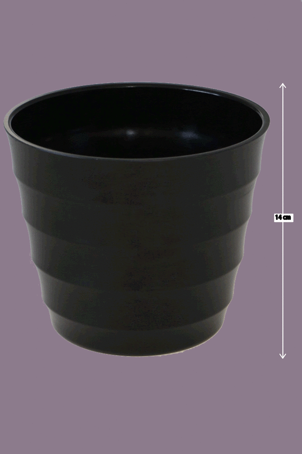 Melamin Saksı 14cm Model 1 Siyah