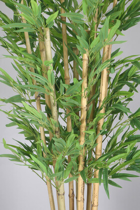 Antrasit Renk Metal Saksıda Yapay Bambu Ağacı 10 Çubuklu 160 cm - Thumbnail