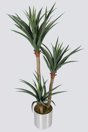 Metal Saksıda Yapay Yucca Ağacı Artificial Foilage 145 cm - Thumbnail