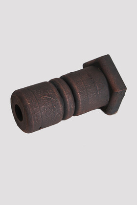 Lüx Ahşap Mini Kuru Çiçek Vazosu Siyah-Bronz Eskitme 15 cm - 2