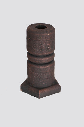 Lüx Ahşap Mini Kuru Çiçek Vazosu Siyah-Bronz Eskitme 15 cm - Yapay Çiçek Deposu