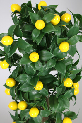 Beton Saksıda Yapay Misket Limon Ağacı 40 cm - Thumbnail