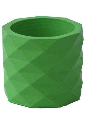 Yapay Çiçek Deposu - Renkli Geo Mini Beton Saksı Yeşil