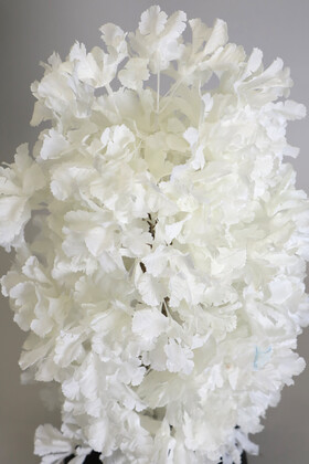 Beton Saksıda Minyatür Japon Bahar Dalı Ağacı 45 cm Beyaz - Thumbnail