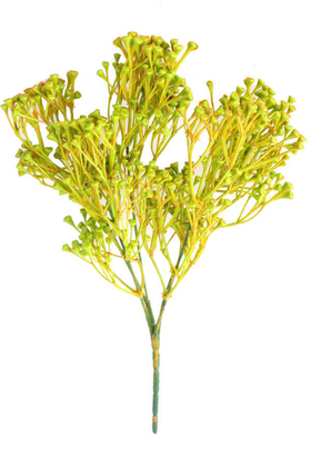 Yapay Çiçek Deposu - Yapay Pot Kafa Garnitür Bitki Demeti Sarı