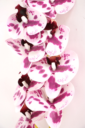 Yapay Dal Baskılı Orkide Çiçeği 88 cm Mor Benekli - Thumbnail
