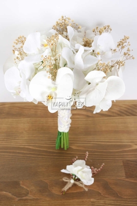 Phalaina Yapay Gelin Çiçeği 3lü Set - 4