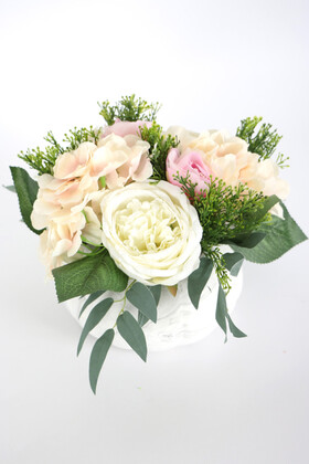 Beton Saksıda Nişan Düğün Salon Masa Çiçeği - Thumbnail
