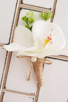 Orkide Şakayık Şöleni Gelin Çiçeği Beyaz Somon 3lü set - Thumbnail
