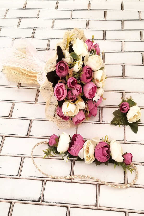 Pastel Beyaz Şakayık 3lü Set